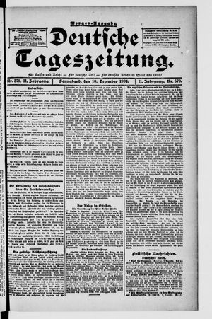 Deutsche Tageszeitung on Dec 10, 1904