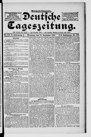 Deutsche Tageszeitung vom 13.12.1904