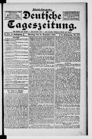 Deutsche Tageszeitung vom 19.12.1904