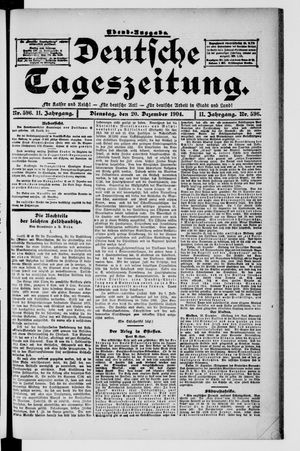 Deutsche Tageszeitung vom 20.12.1904