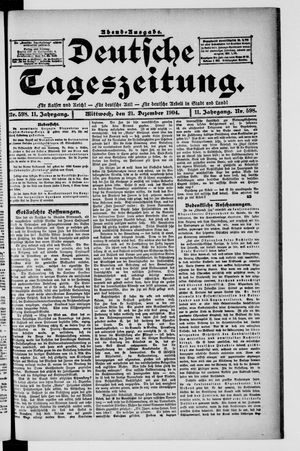 Deutsche Tageszeitung vom 21.12.1904
