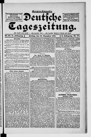 Deutsche Tageszeitung vom 30.12.1904