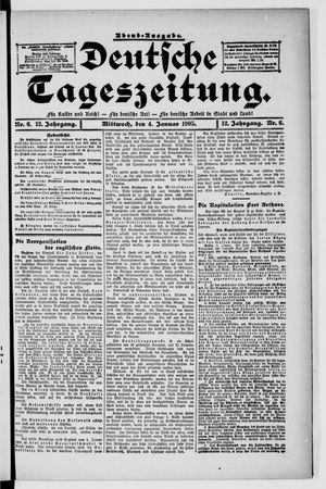 Deutsche Tageszeitung vom 04.01.1905