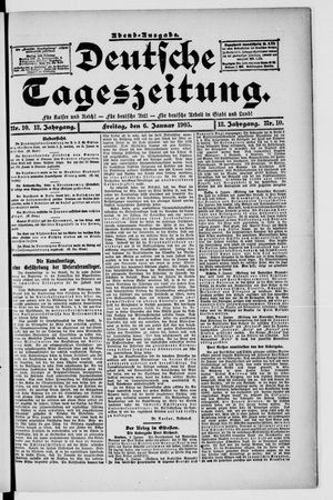 Deutsche Tageszeitung on Jan 6, 1905