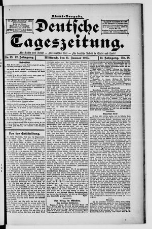 Deutsche Tageszeitung vom 11.01.1905