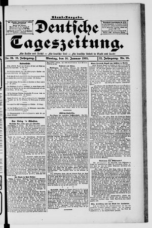 Deutsche Tageszeitung vom 16.01.1905