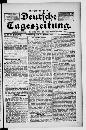 Deutsche Tageszeitung vom 26.01.1905