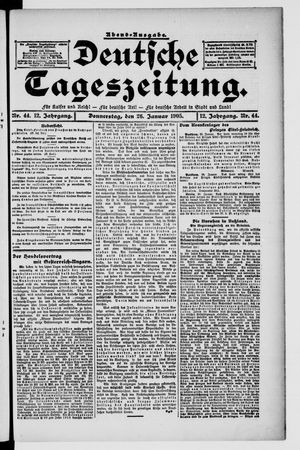 Deutsche Tageszeitung vom 26.01.1905