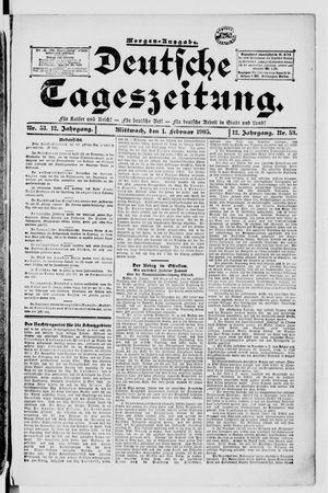 Deutsche Tageszeitung on Feb 1, 1905