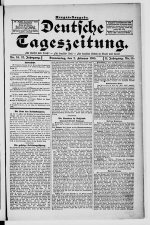 Deutsche Tageszeitung vom 02.02.1905
