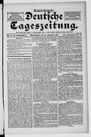 Deutsche Tageszeitung vom 11.02.1905