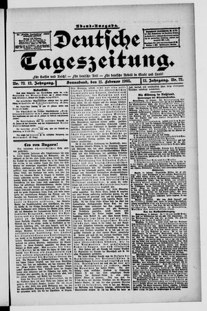 Deutsche Tageszeitung vom 11.02.1905