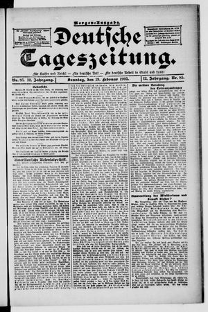 Deutsche Tageszeitung vom 19.02.1905