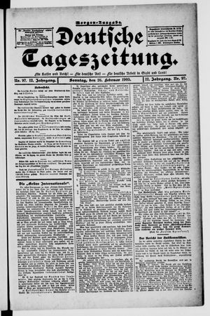 Deutsche Tageszeitung vom 26.02.1905