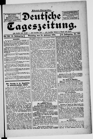 Deutsche Tageszeitung vom 28.02.1905