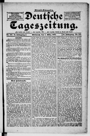 Deutsche Tageszeitung on Mar 1, 1905