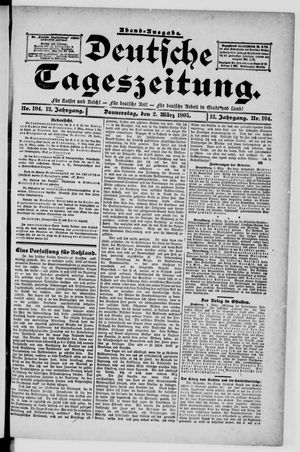 Deutsche Tageszeitung vom 02.03.1905