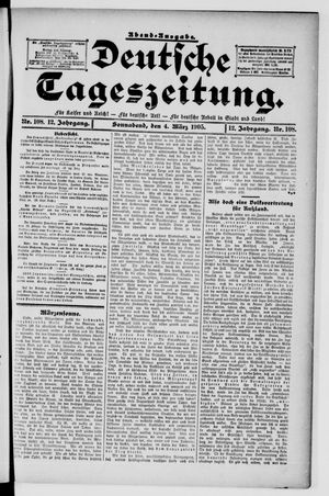 Deutsche Tageszeitung vom 04.03.1905