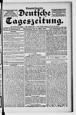 Deutsche Tageszeitung vom 16.03.1905