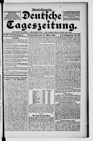 Deutsche Tageszeitung vom 16.03.1905