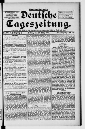 Deutsche Tageszeitung vom 17.03.1905