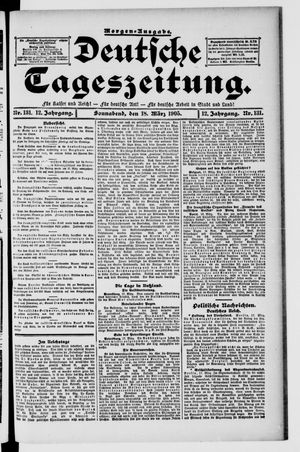 Deutsche Tageszeitung vom 18.03.1905