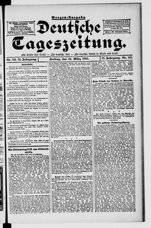 Deutsche Tageszeitung vom 24.03.1905