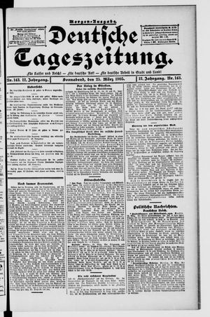 Deutsche Tageszeitung vom 25.03.1905