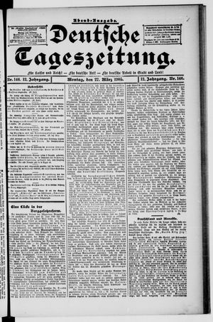 Deutsche Tageszeitung vom 27.03.1905