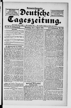 Deutsche Tageszeitung on Apr 4, 1905