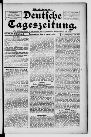 Deutsche Tageszeitung vom 06.04.1905