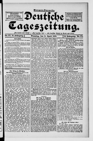 Deutsche Tageszeitung on Apr 11, 1905