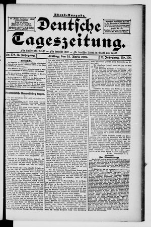 Deutsche Tageszeitung vom 14.04.1905