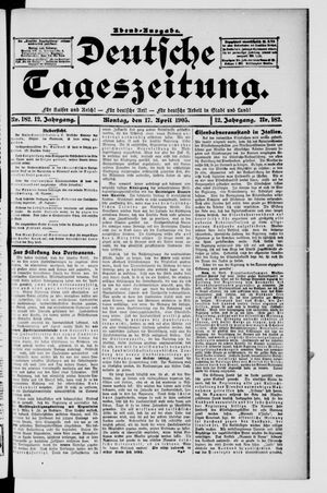 Deutsche Tageszeitung on Apr 17, 1905