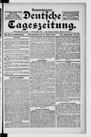 Deutsche Tageszeitung vom 27.04.1905