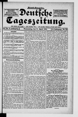 Deutsche Tageszeitung vom 27.04.1905