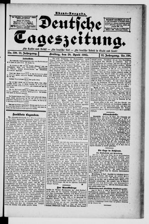 Deutsche Tageszeitung vom 28.04.1905