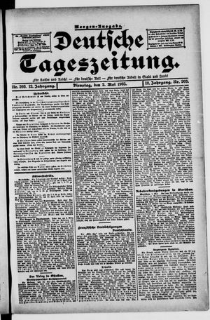 Deutsche Tageszeitung vom 02.05.1905