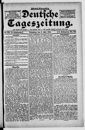 Deutsche Tageszeitung vom 02.05.1905
