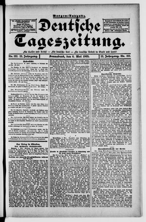 Deutsche Tageszeitung vom 06.05.1905