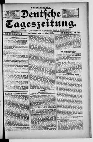 Deutsche Tageszeitung vom 24.05.1905