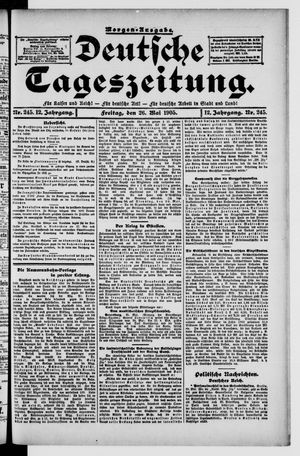 Deutsche Tageszeitung vom 26.05.1905
