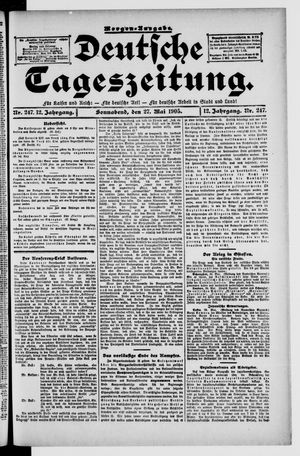 Deutsche Tageszeitung vom 27.05.1905