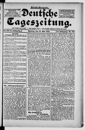 Deutsche Tageszeitung vom 29.05.1905