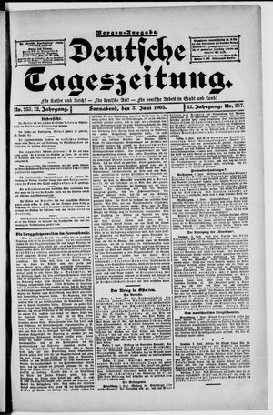 Deutsche Tageszeitung vom 03.06.1905