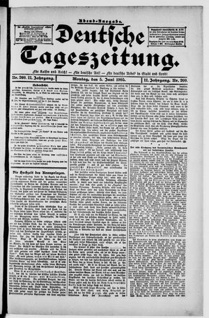 Deutsche Tageszeitung vom 05.06.1905