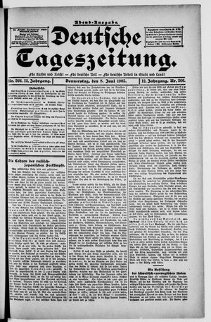 Deutsche Tageszeitung vom 08.06.1905