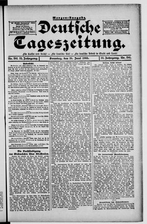 Deutsche Tageszeitung vom 18.06.1905