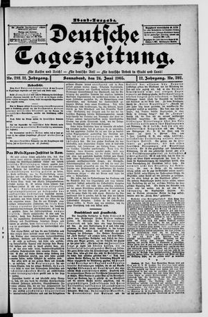 Deutsche Tageszeitung on Jun 24, 1905