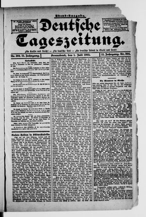 Deutsche Tageszeitung on Jul 1, 1905